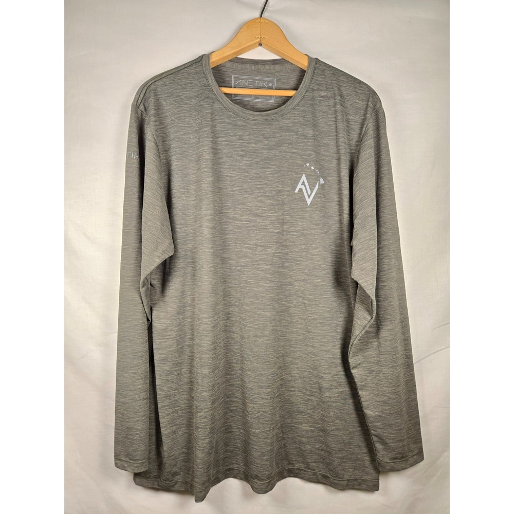 ANETIK PREM. PERF. LONG SLEEVE L FOREST GRN HEATHER VINT UPF 30 UV HAWAII KAUAI